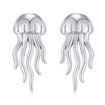 Sterling Silver Jellyfish Stud Earrings