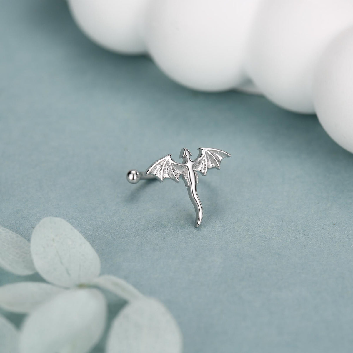 Sterling Silver Dragon Ear Cuff Piercing Free Ear Wrap