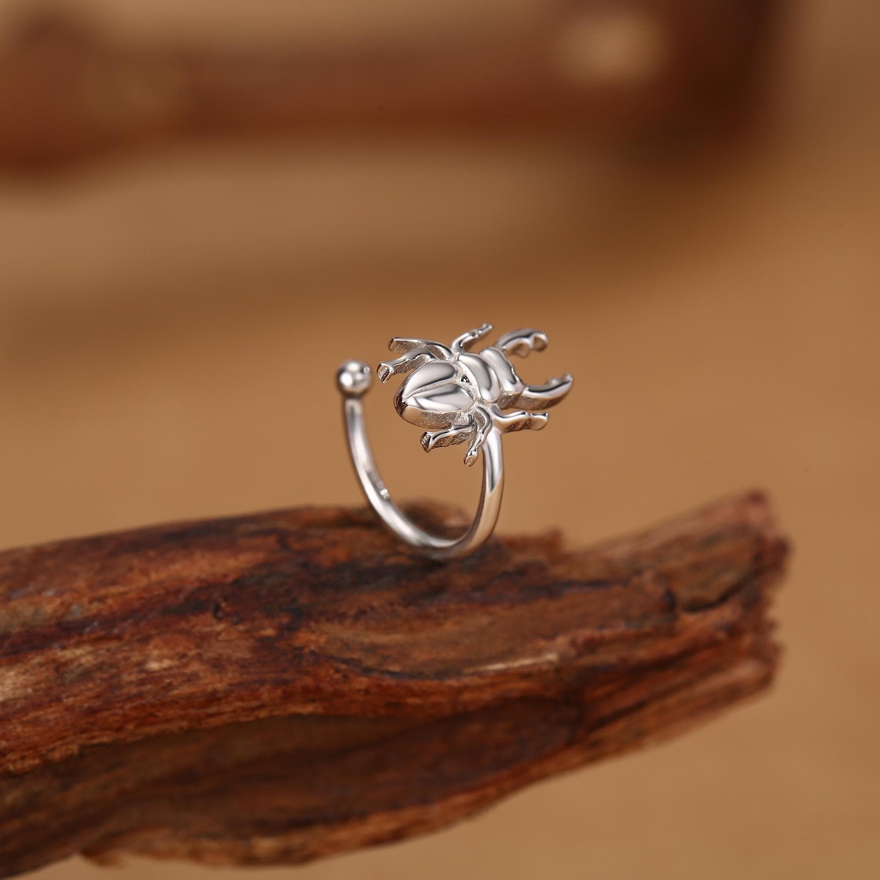 Sterling Silver Beetle Ear Cuff Piercing Free Ear Wrap