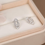 Sterling Silver Female Anatomy Stud Earrings