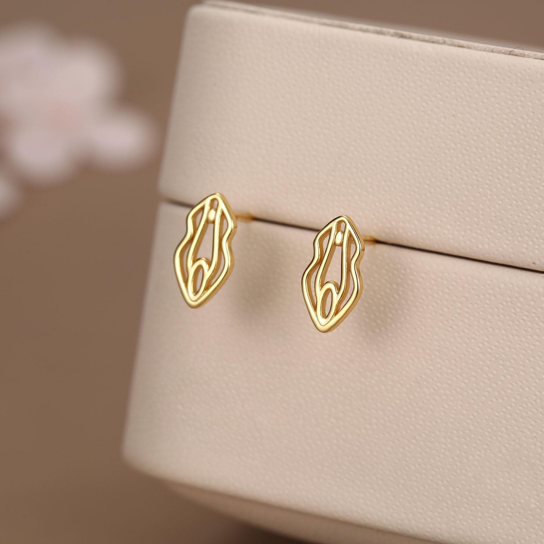 Sterling Silver Female Anatomy Stud Earrings