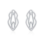 Sterling Silver Female Anatomy Stud Earrings