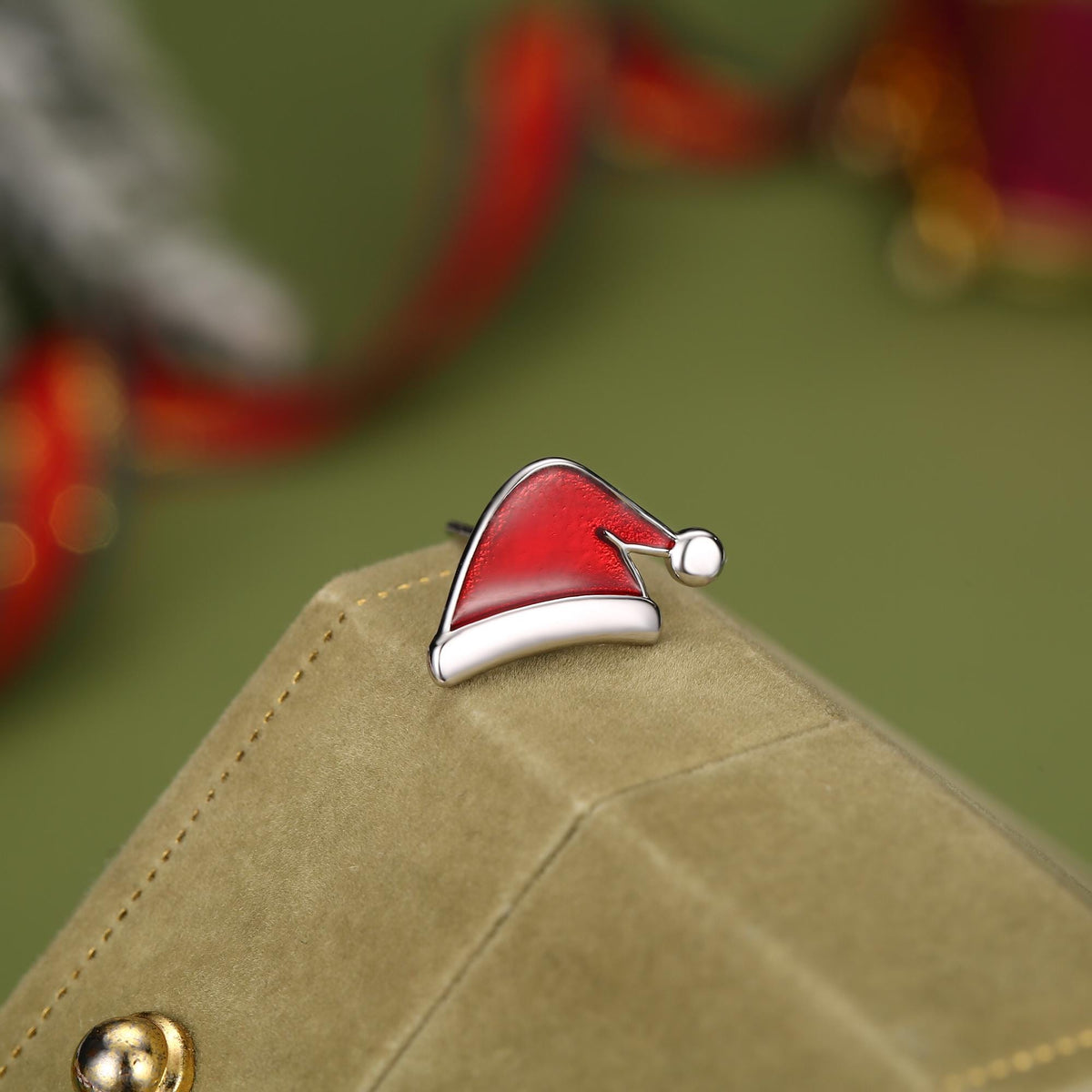 Sterling Silver Christmas Mismatch Stud Earring Single | Santa Hat, Elf Hat, Candy Cane or Stocking Stud