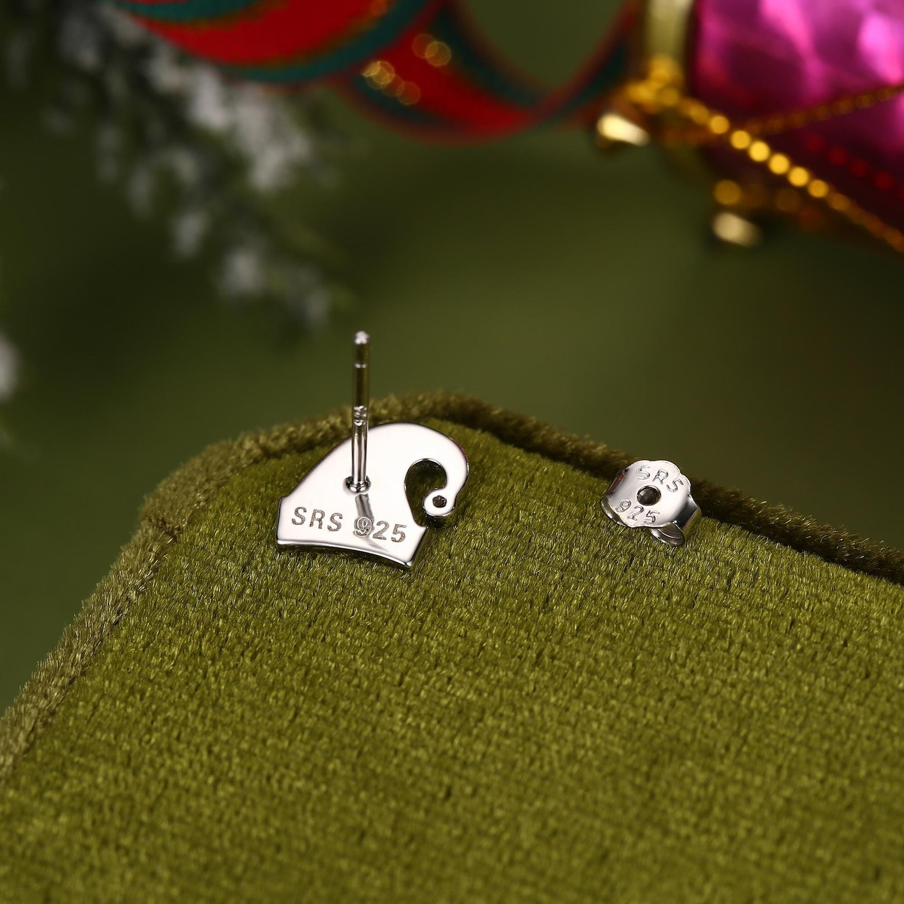 Sterling Silver Christmas Mismatch Stud Earring Single | Santa Hat, Elf Hat, Candy Cane or Stocking Stud