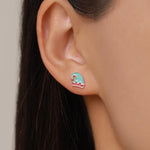 Sterling Silver Christmas Mismatch Stud Earring Single | Santa Hat, Elf Hat, Candy Cane or Stocking Stud