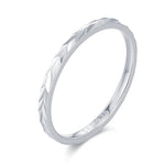 Sterling Silver Faceted Stacking Ring Minimalist Geometric Band