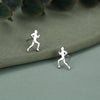 Sterling Silver Runner Stud Earrings