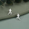 Sterling Silver Runner Stud Earrings