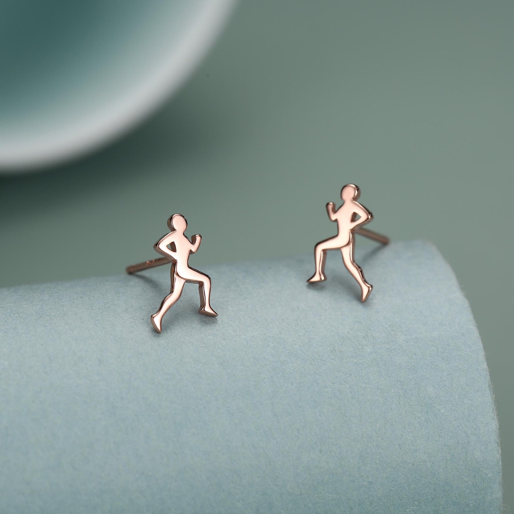 Sterling Silver Runner Stud Earrings