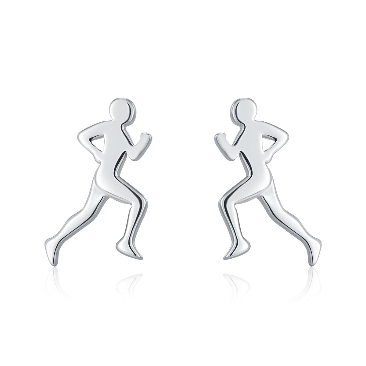 Sterling Silver Runner Stud Earrings
