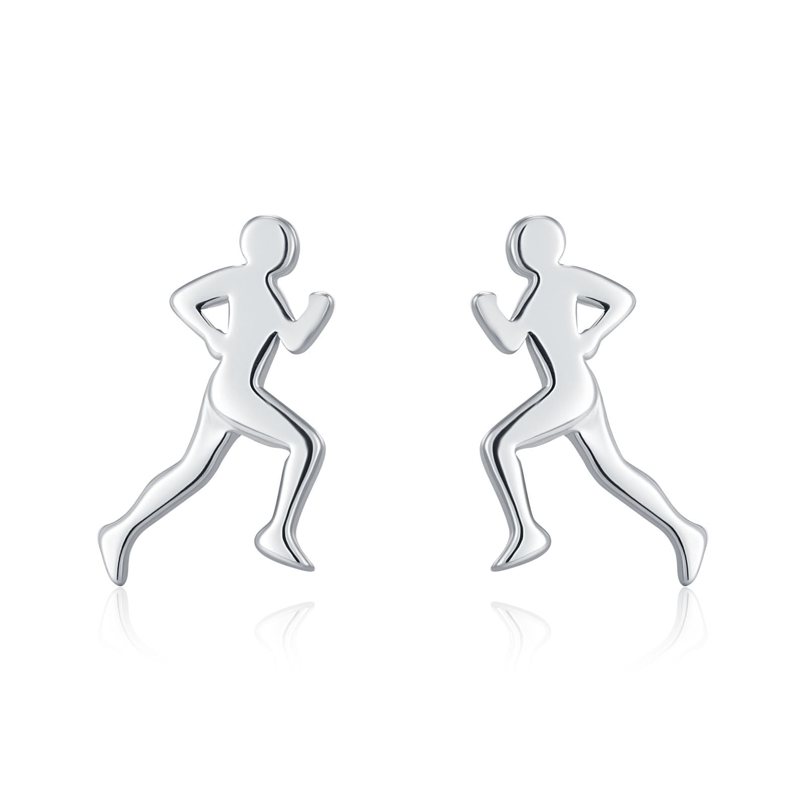 Sterling Silver Runner Stud Earrings