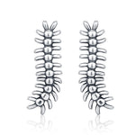 Sterling Silver Tiny Centipede Crawling Stud Earrings