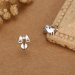 Sterling Silver Birdwatcher Mismatched 16G Flat Back Earrings