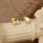 Sterling Silver Birdwatcher Mismatched 16G Flat Back Earrings