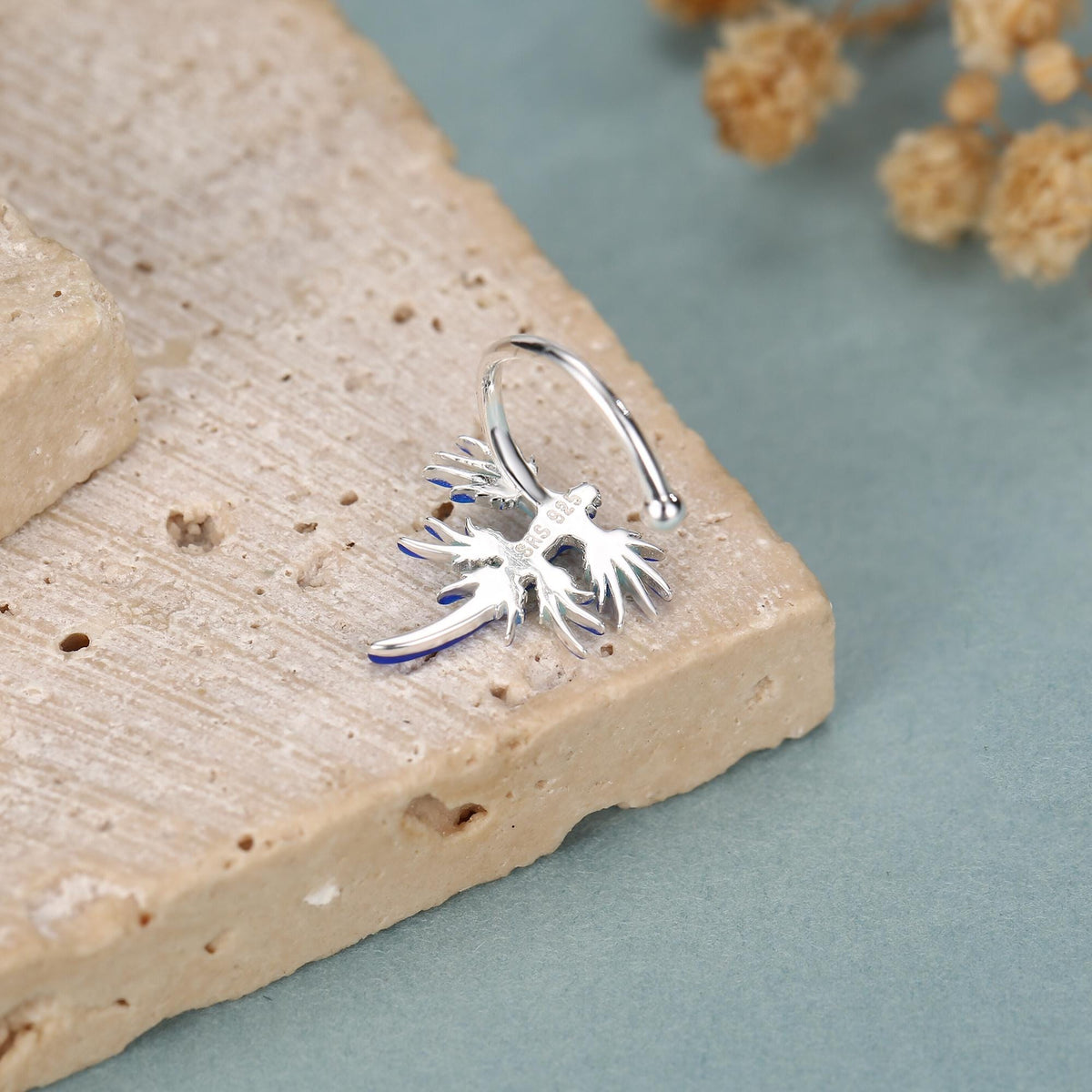 Sterling Silver Blue Glaucus Sea Slug Ear Cuff No Piercing Required