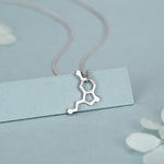 Sterling Silver Serotonin Molecule Necklace