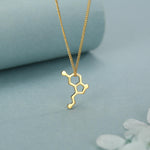 Sterling Silver Serotonin Molecule Necklace