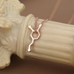 Sterling Silver Dopamine Molecule Necklace