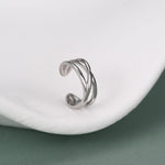 Sterling Silver Criss Cross Ear Cuff