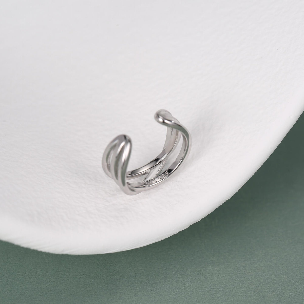 Sterling Silver Criss Cross Ear Cuff