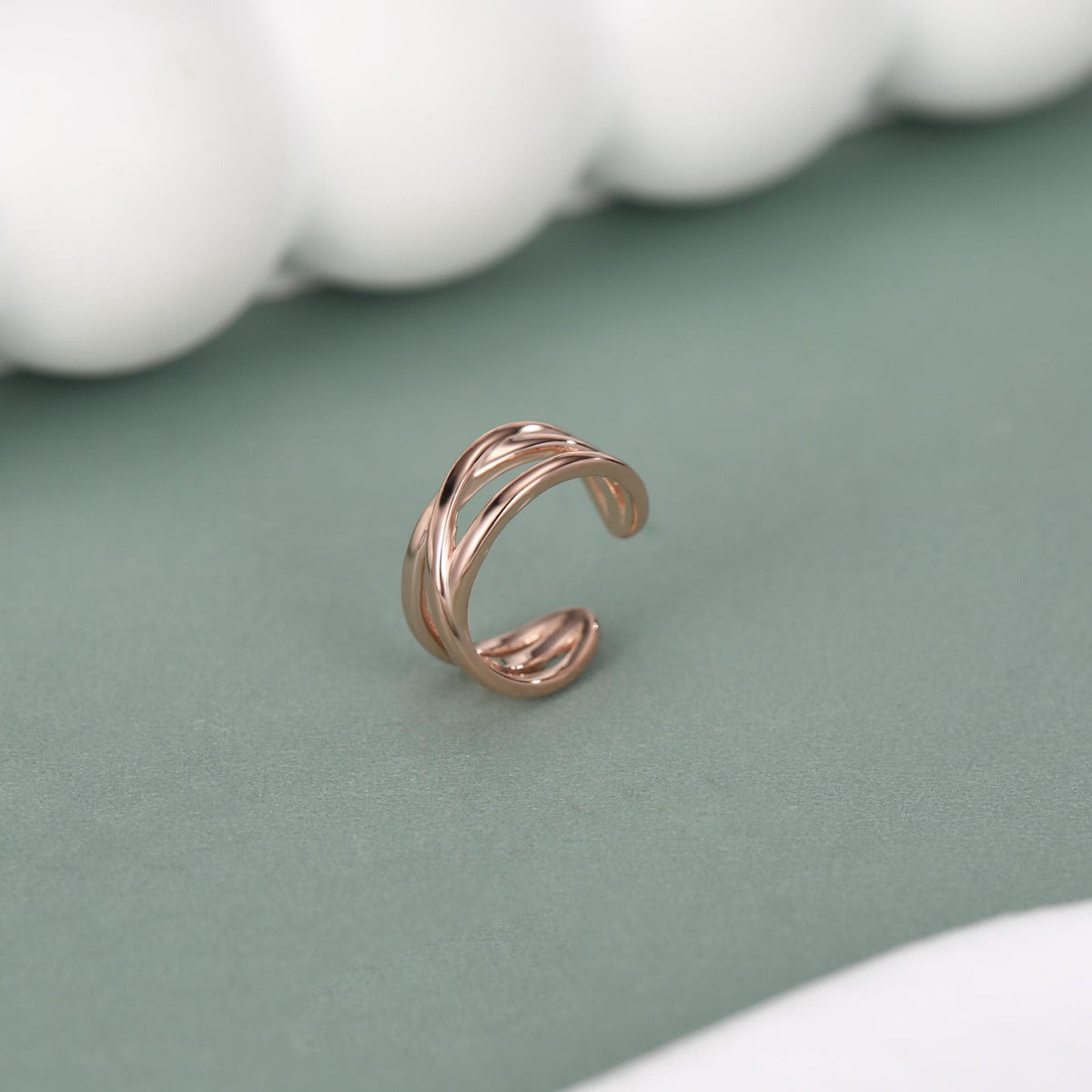 Sterling Silver Criss Cross Ear Cuff