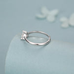 Sterling Silver Moissanite Heart Ring