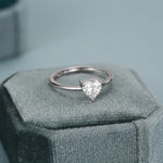 Sterling Silver Moissanite Heart Ring