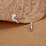 Sterling Silver Enamel Tiny Kookaburra Stud Earrings