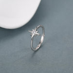 Sterling Silver North Star CZ Ring
