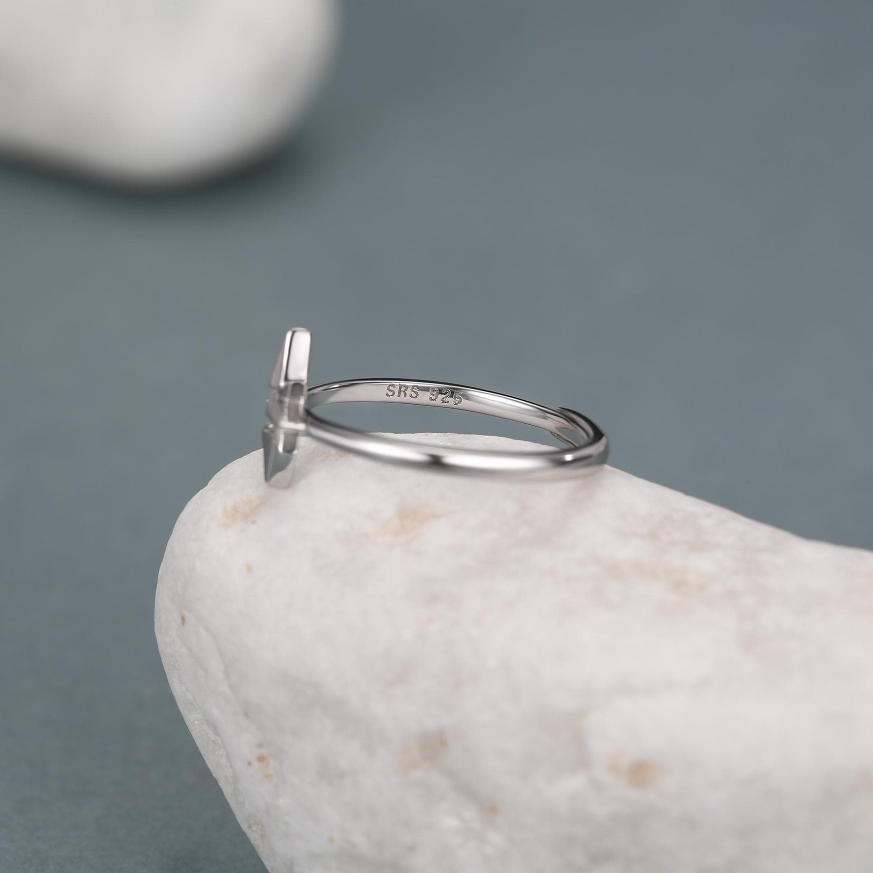 Sterling Silver North Star CZ Ring