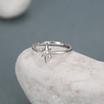 Sterling Silver North Star CZ Ring