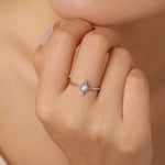 Sterling Silver North Star CZ Ring