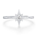 Sterling Silver North Star CZ Ring