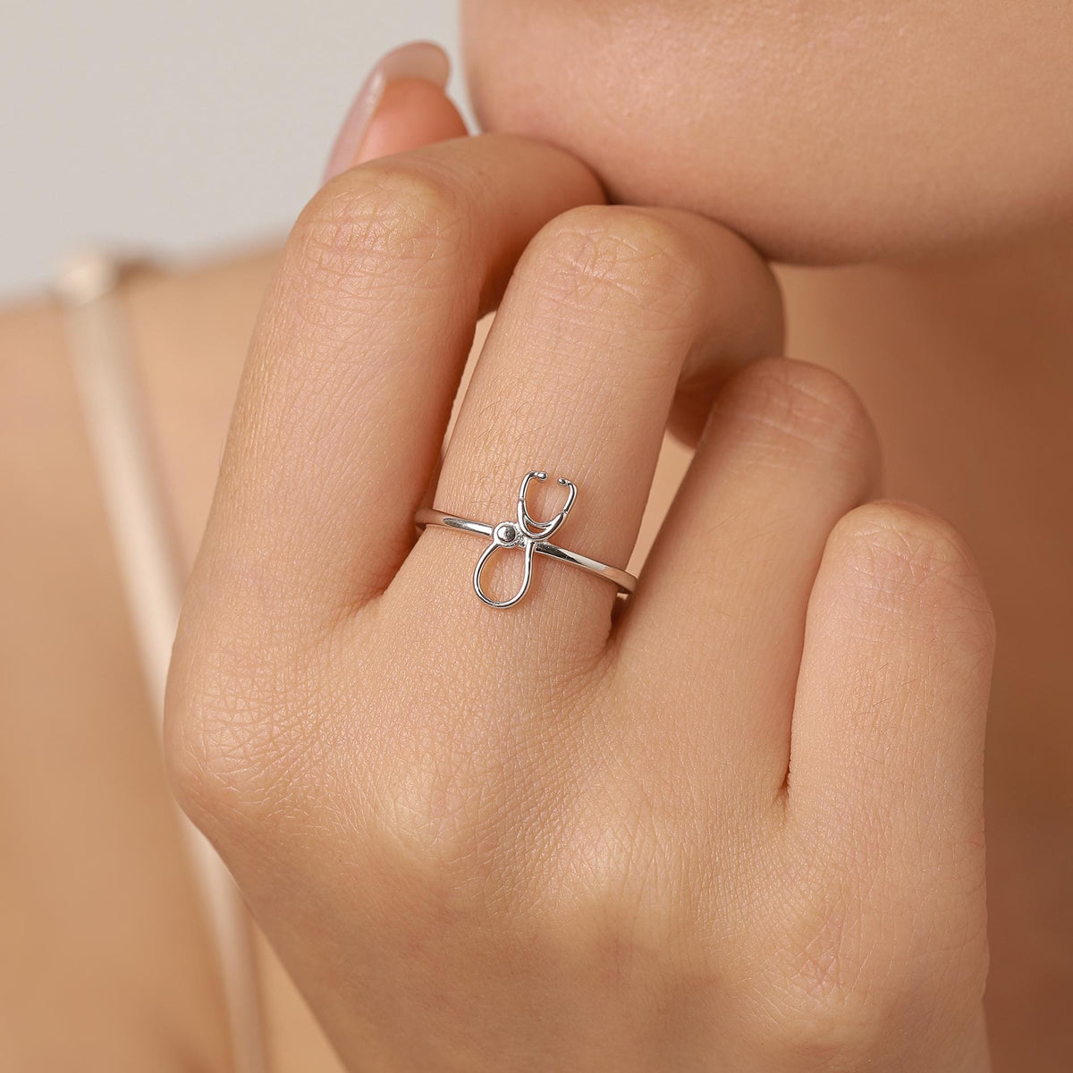 Sterling Silver Stethoscope Ring