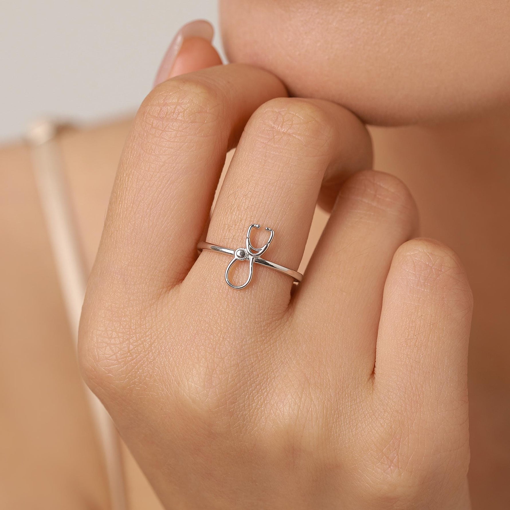 Sterling Silver Stethoscope Ring