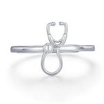 Sterling Silver Stethoscope Ring