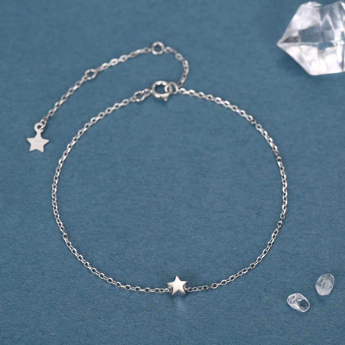 Sterling Silver Delicate Tiny Star Bracelet