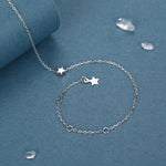 Sterling Silver Delicate Tiny Star Bracelet