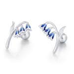 Sterling Silver Bluebell 18G Screw Back Earrings