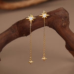 Sterling Silver North Star Jacket Earrings