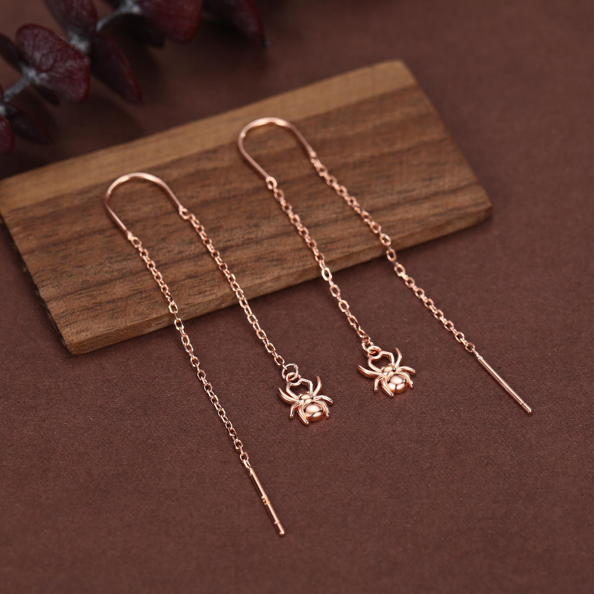 Sterling Silver Spider Threader Earrings