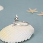 Sterling Silver Manta Ray and Starfish Open Ring