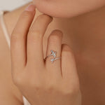 Sterling Silver Manta Ray and Starfish Open Ring