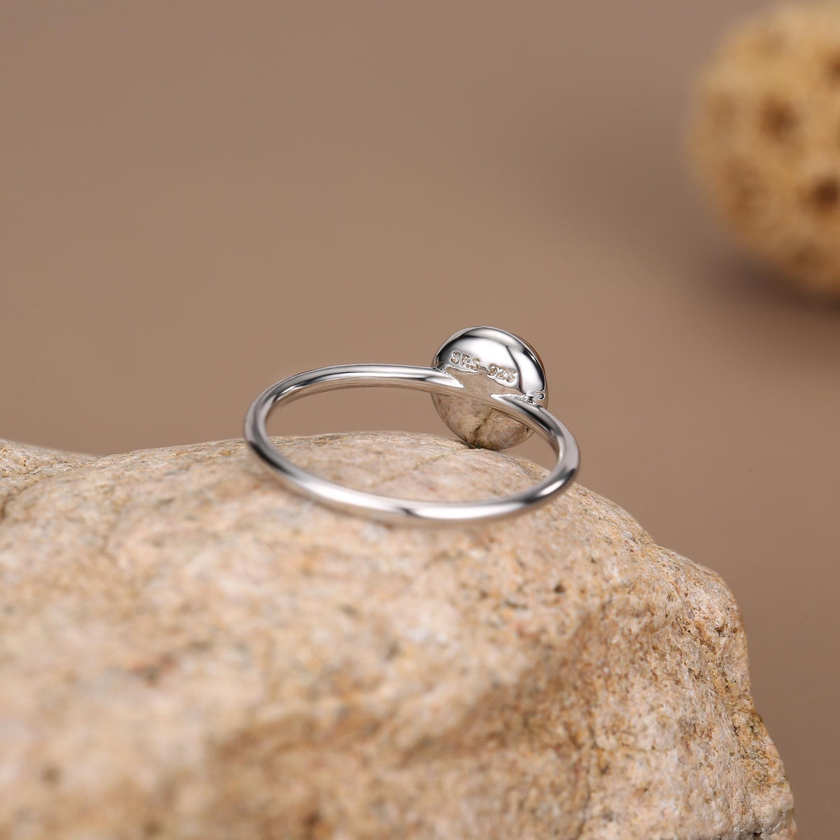 6mm Yellow Citrine Bezel Gemstone Ring