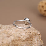 6mm Yellow Citrine Bezel Gemstone Ring