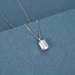 Emerald Cut 1ct Moissanite Pendant Necklace