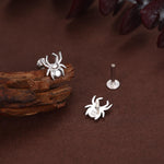 Sterling Silver Spider 16G Flat Back Stud Earrings