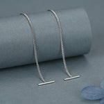 Sterling Silver T-Bar Threader Earrings