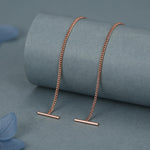 Sterling Silver T-Bar Threader Earrings