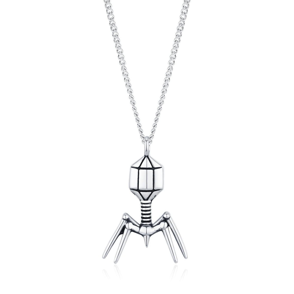 Sterling Silver Bacteriophage Necklace